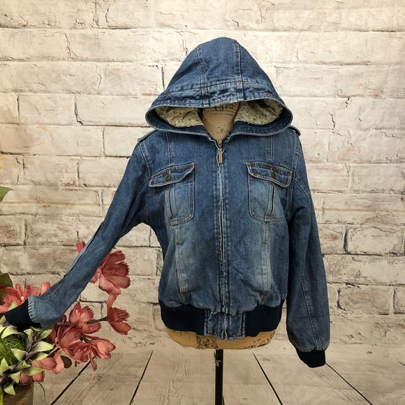 Steve Madden Jackets & Blazers - Steve Madden Quilted Lining Jean Bomber Jacket